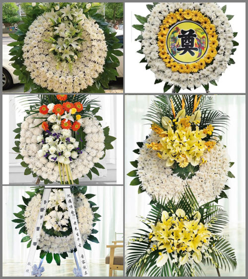 山西晋中榆次区张庆乡弓村村花圈速递